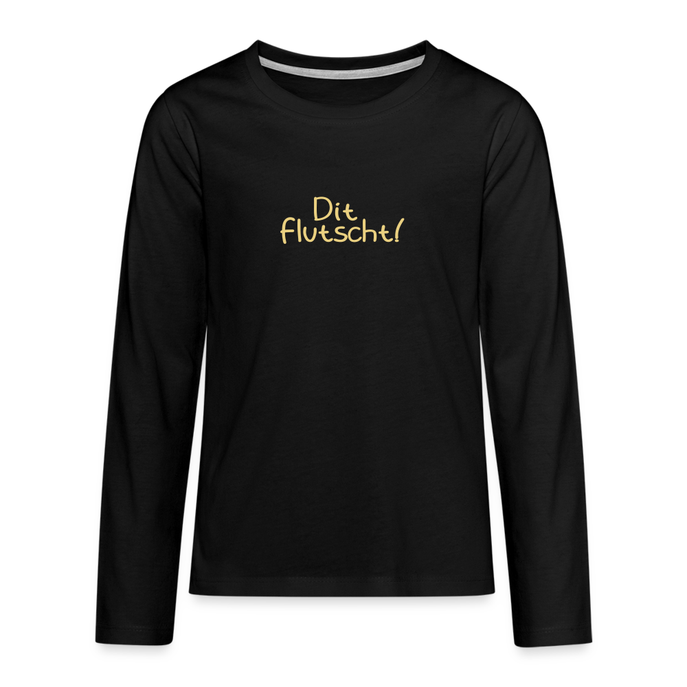 Dit flutscht! - Teenager Langarmshirt - black