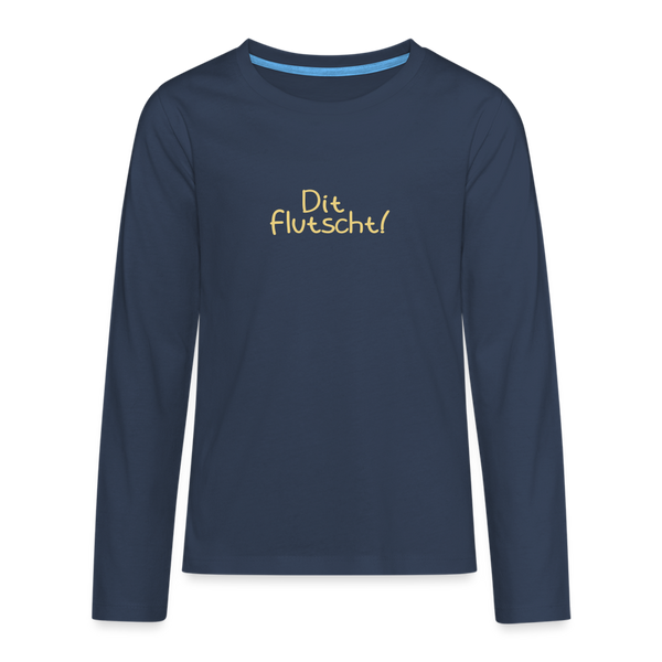 Dit flutscht! - Teenager Langarmshirt - navy
