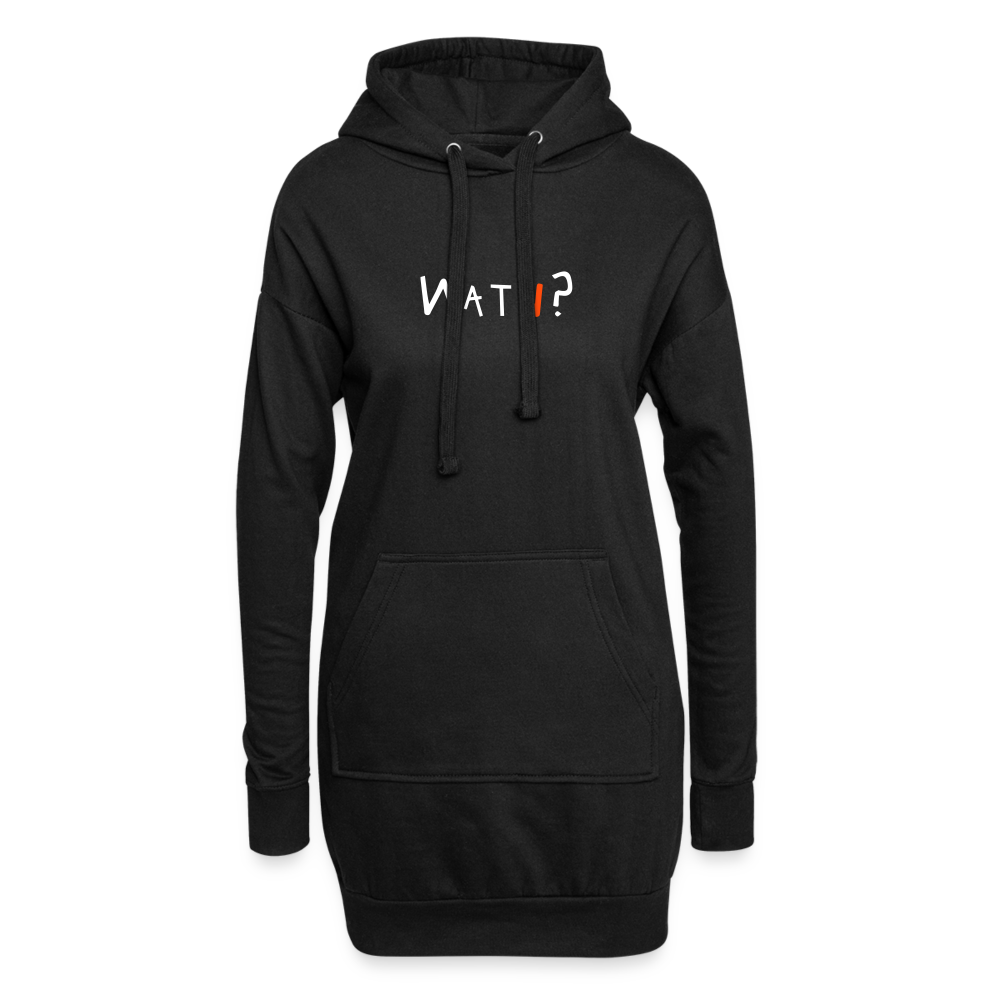 WATN? - Hoodie-Kleid - black