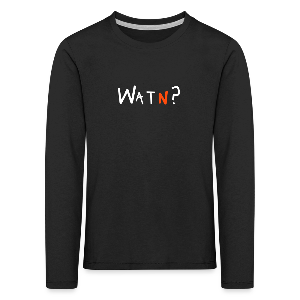 WATN? - Kinder Langarmshirt - black