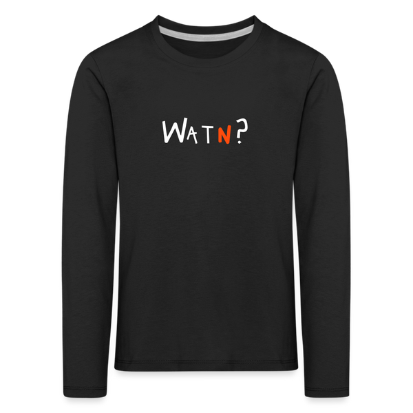 WATN? - Kinder Langarmshirt - black