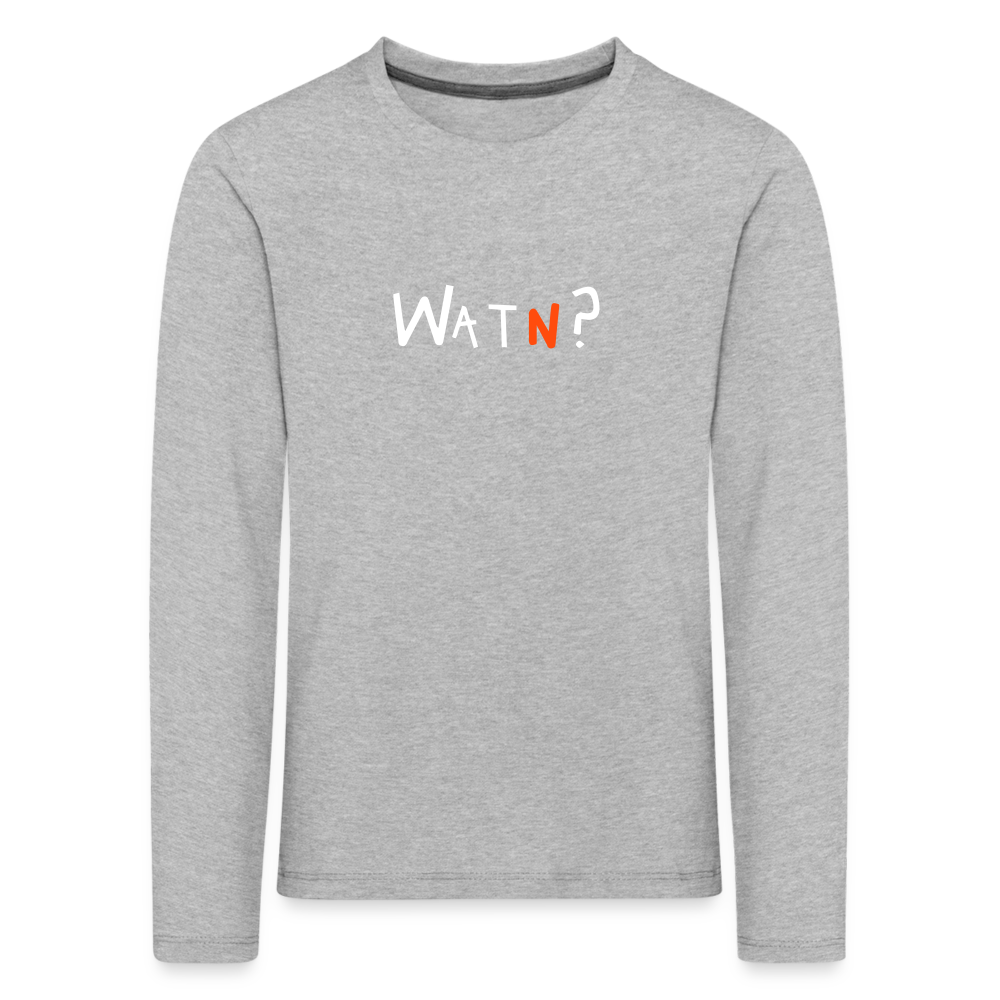 WATN? - Kinder Langarmshirt - heather grey