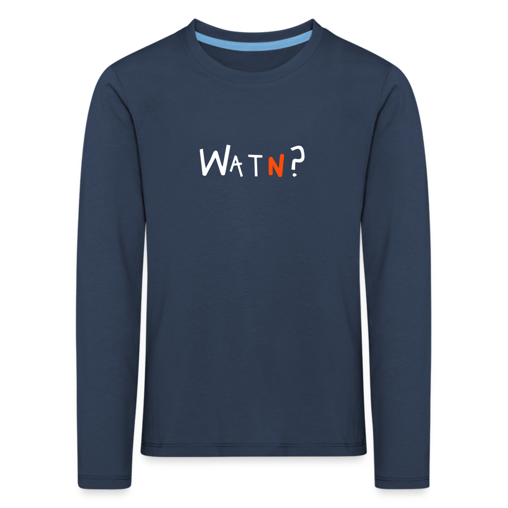 WATN? - Kinder Langarmshirt - navy