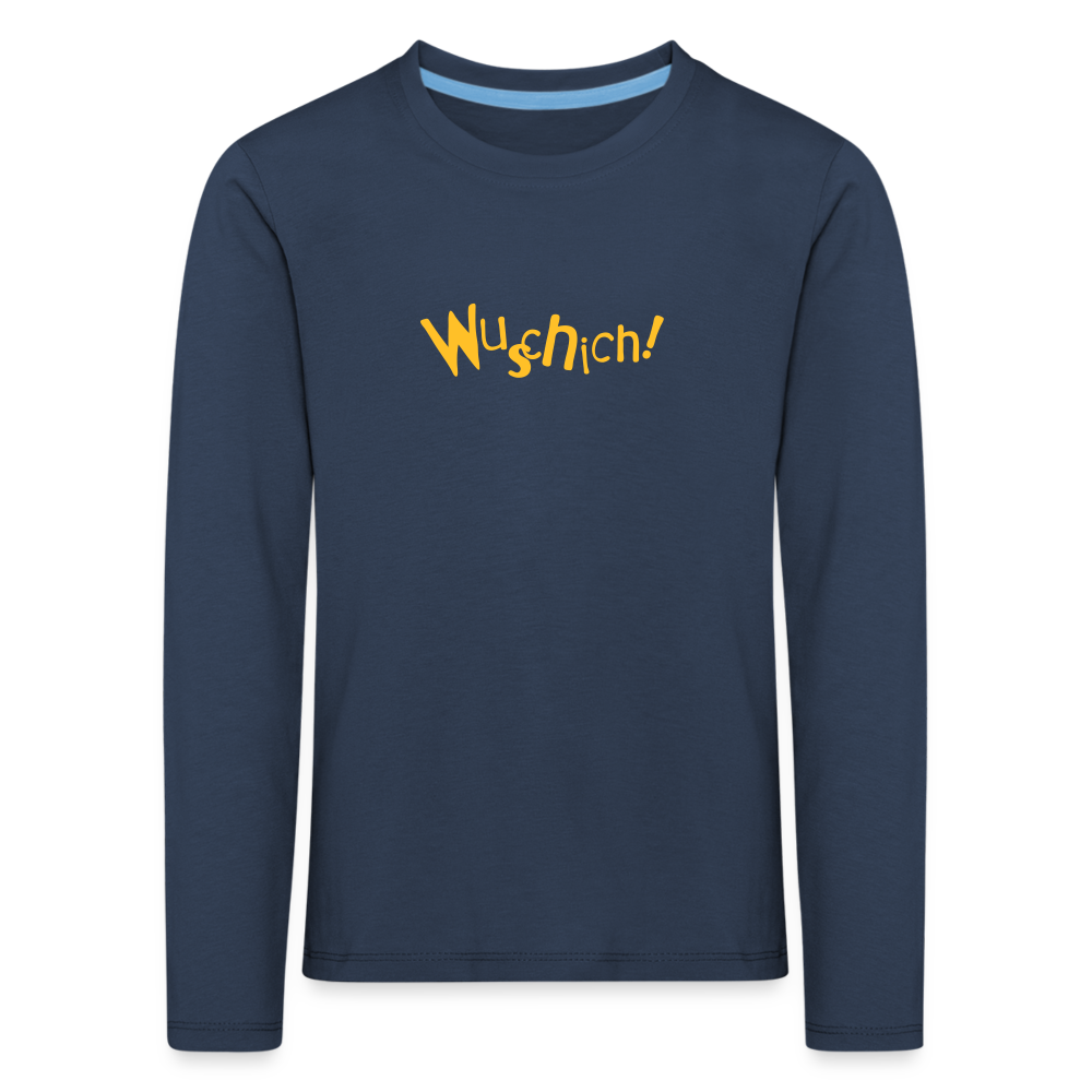 Wuschich! - Kinder Langarmshirt - navy
