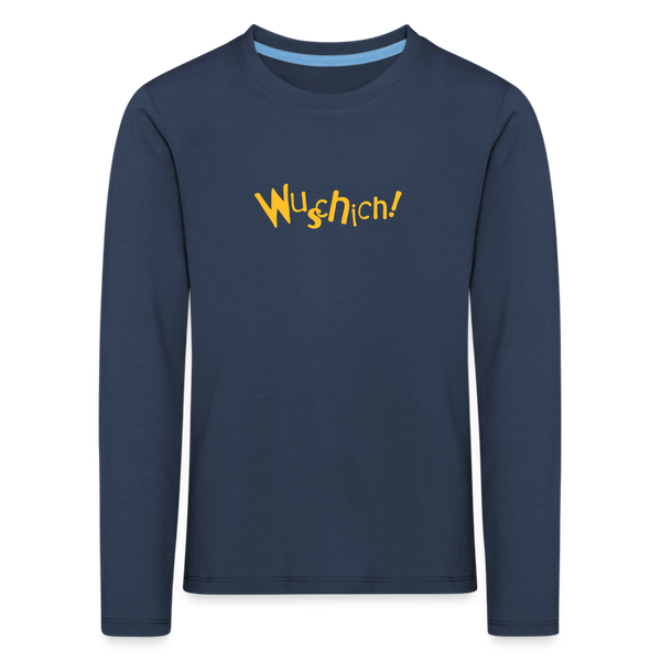 Wuschich! - Kinder Langarmshirt - navy