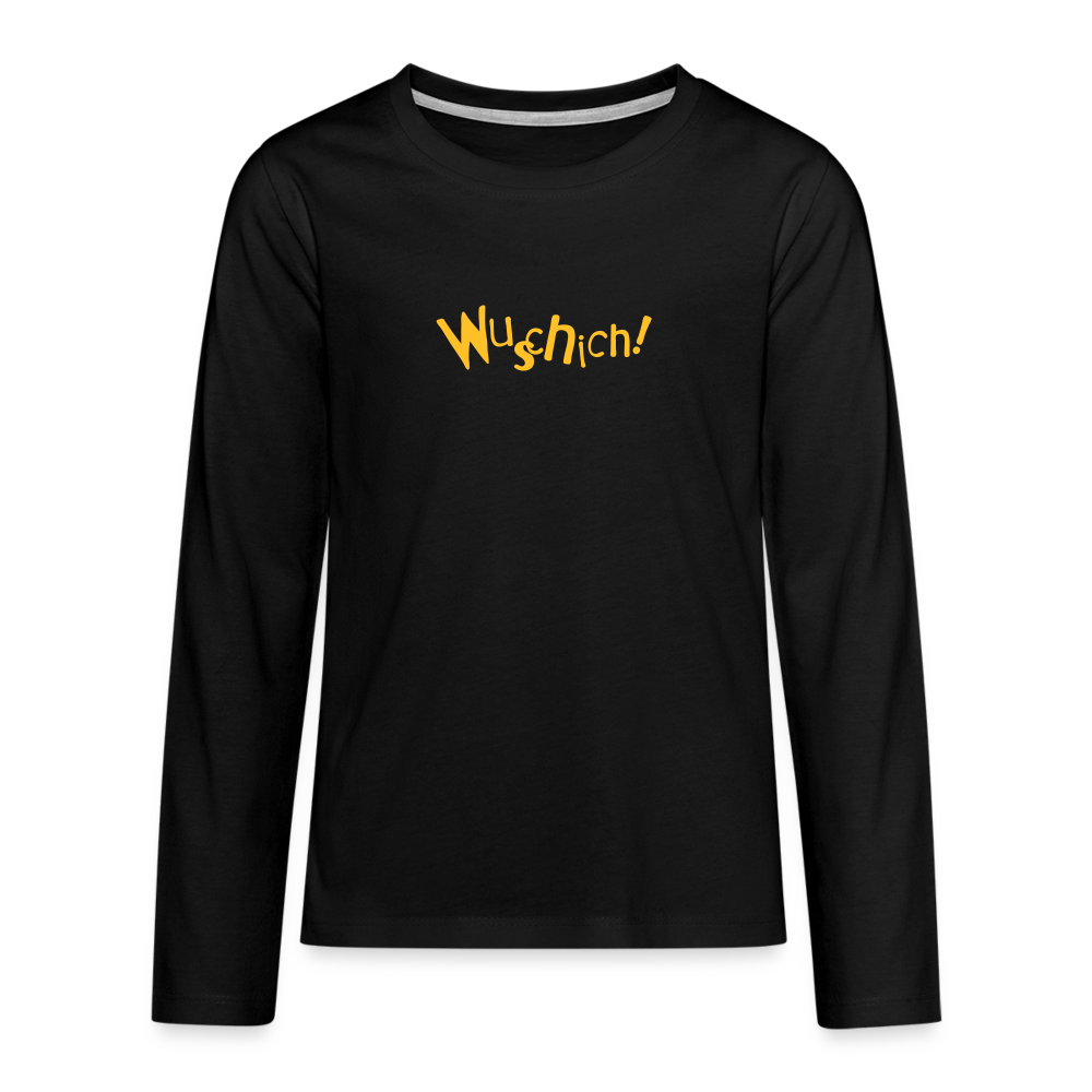 Wuschich! - Teenager Langarmshirt - black