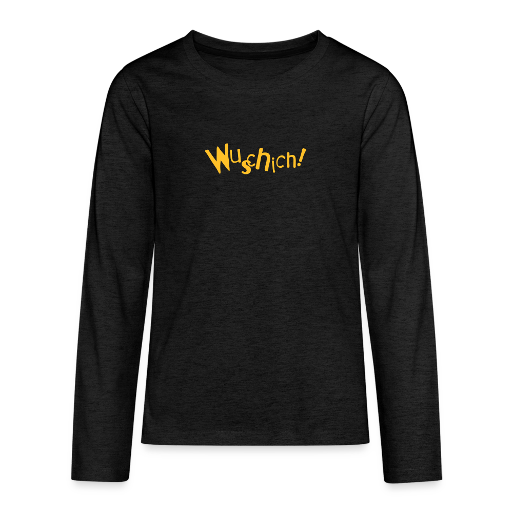 Wuschich! - Teenager Langarmshirt - charcoal grey