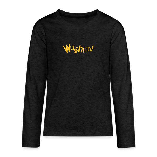 Wuschich! - Teenager Langarmshirt - charcoal grey