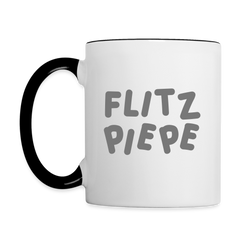 Flitz piepe - Tasse zweifarbig