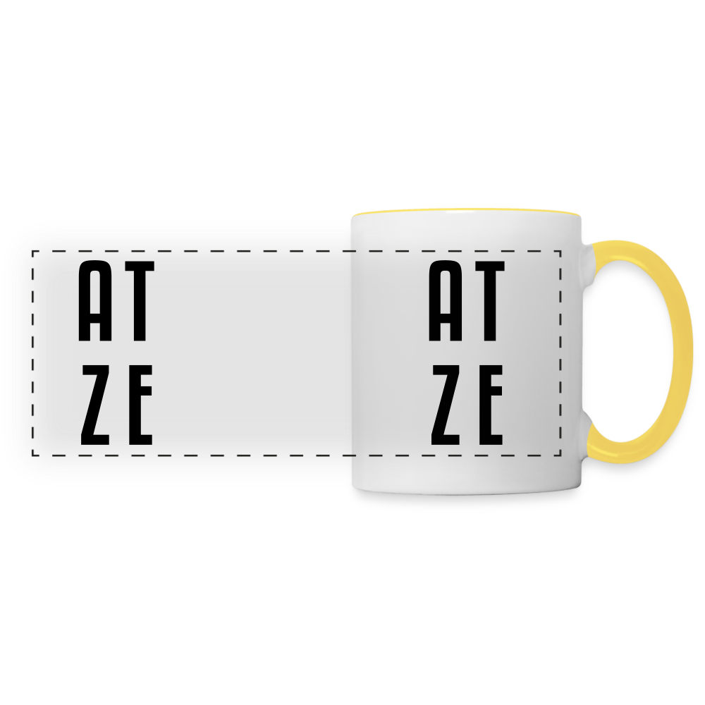 Atze - Tasse zweifarbig - white/yellow