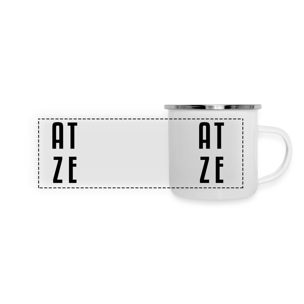 Atze - Emaille Tasse - white