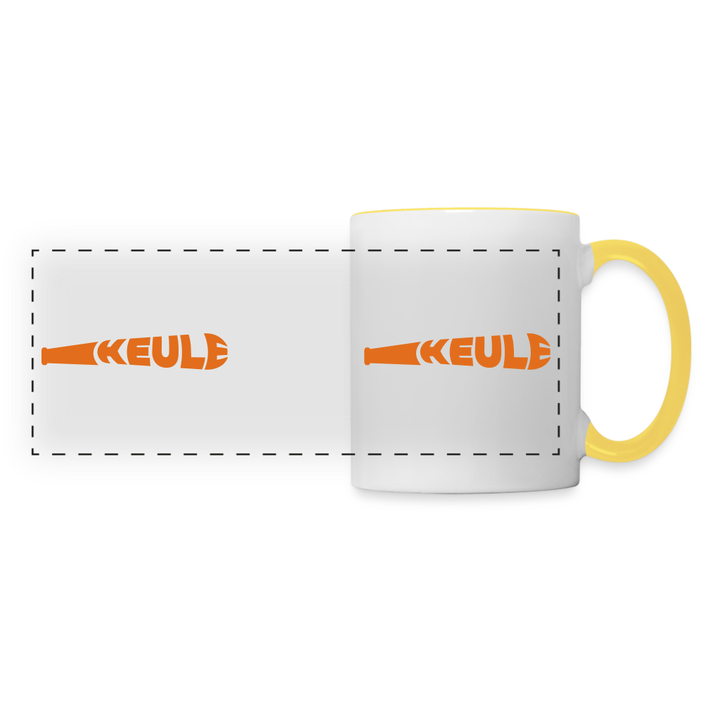 Keule - Tasse zweifarbig - white/yellow