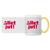 Allet Jut - Tasse zweifarbig - white/yellow
