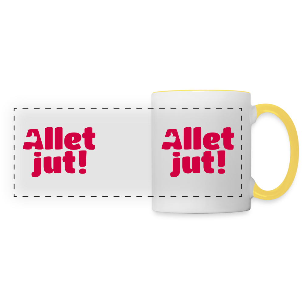 Allet Jut - Tasse zweifarbig - white/yellow