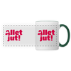 Allet Jut - Tasse zweifarbig - white/dark green