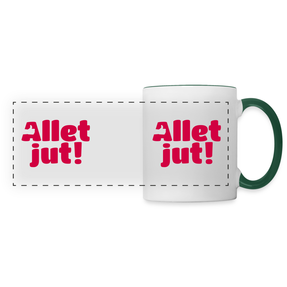 Allet Jut - Tasse zweifarbig - white/dark green