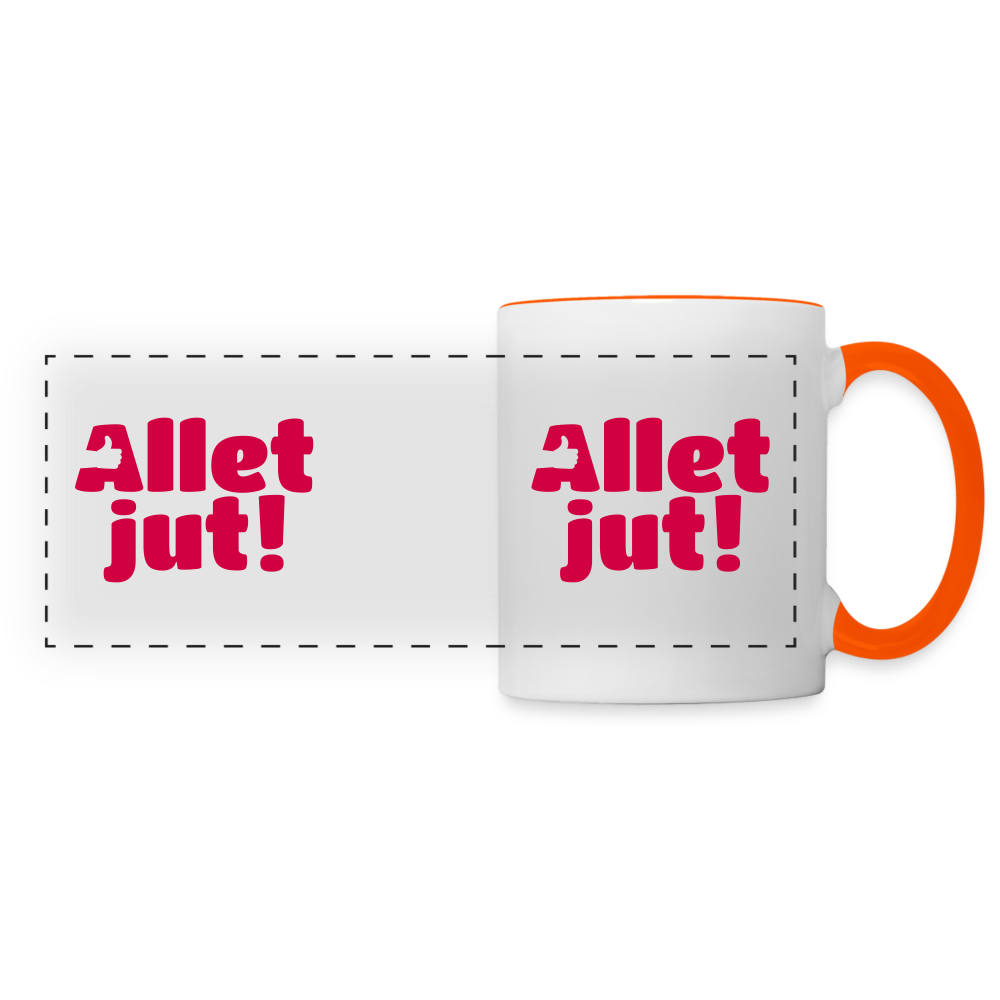 Allet Jut - Tasse zweifarbig - white/orange