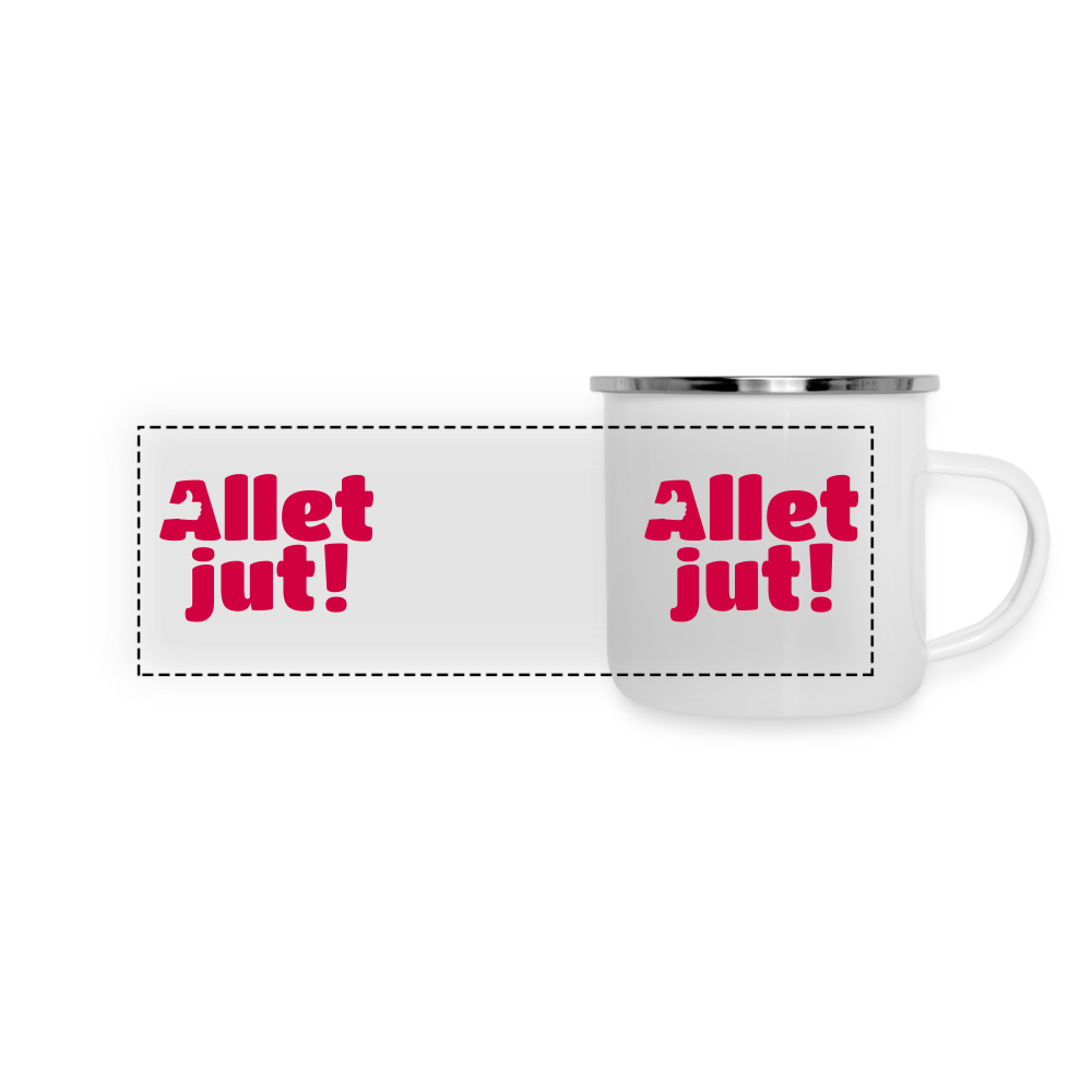 Allet Jut - Emaille Tasse - white