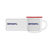 Bengel - Emaille Tasse - white/red