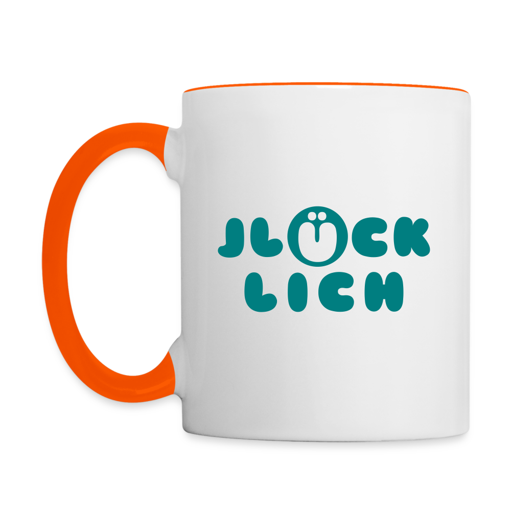 Jlücklich - Tasse zweifarbig