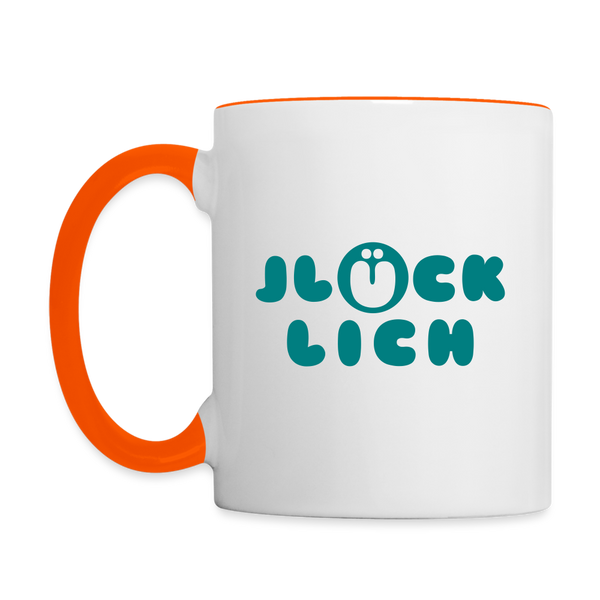 Jlücklich - Tasse zweifarbig