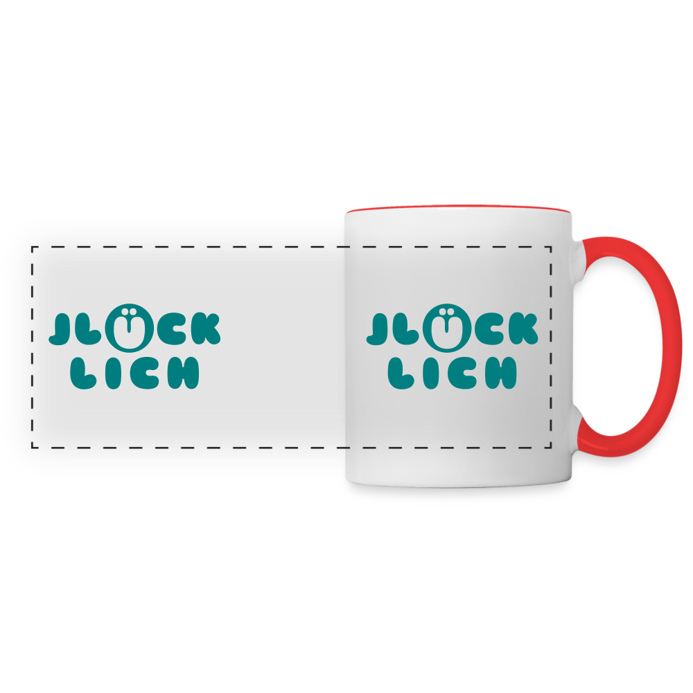 Jlücklich - Tasse zweifarbig - white/red