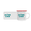 Jlücklich - Emaille Tasse - white/red
