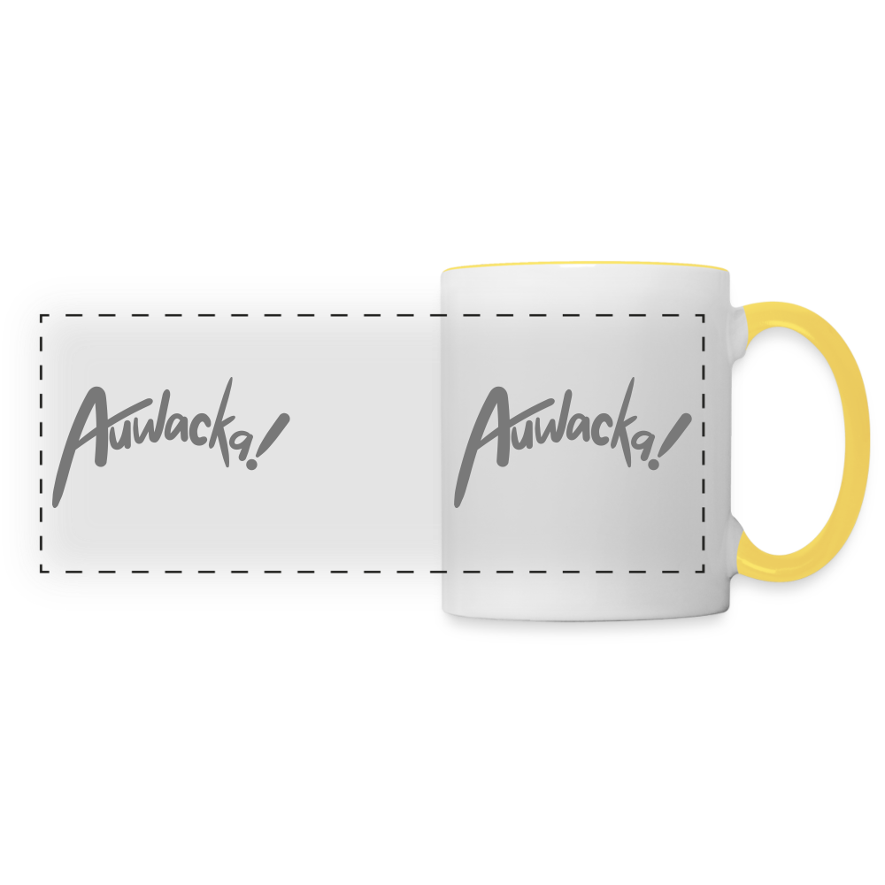 Auwacka! - Tasse zweifarbig - white/yellow