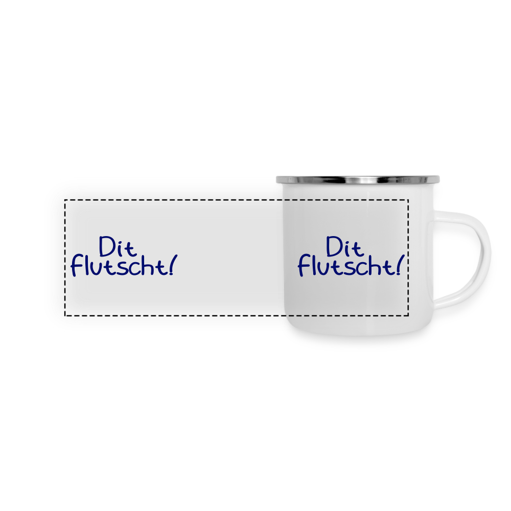 Dit Flutscht! - Emaille Tasse - white