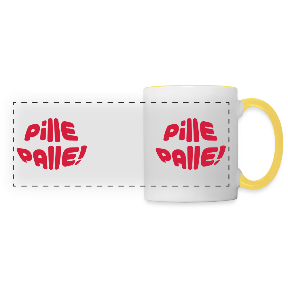 Pille Palle! - Tasse zweifarbig - white/yellow