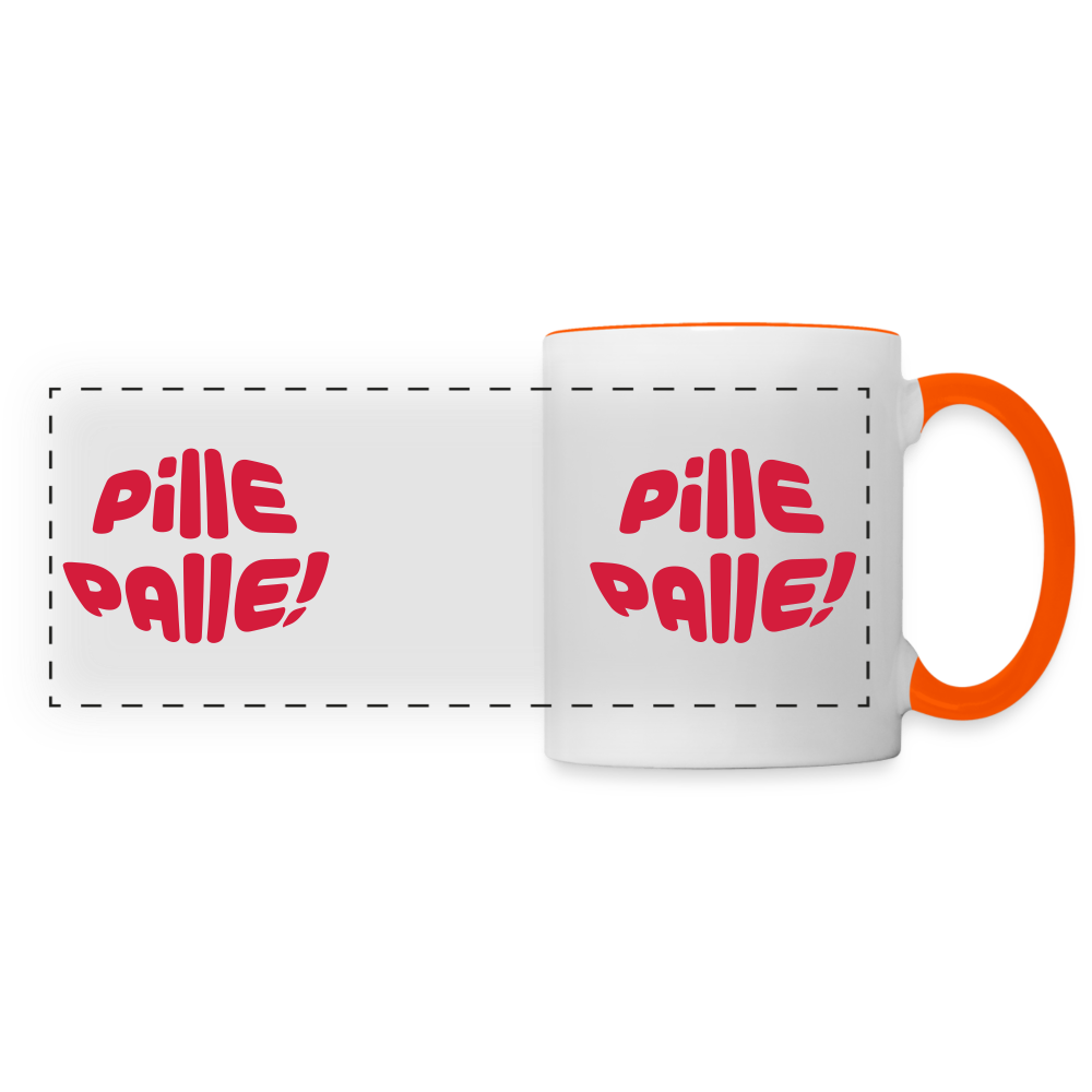 Pille Palle! - Tasse zweifarbig - white/orange