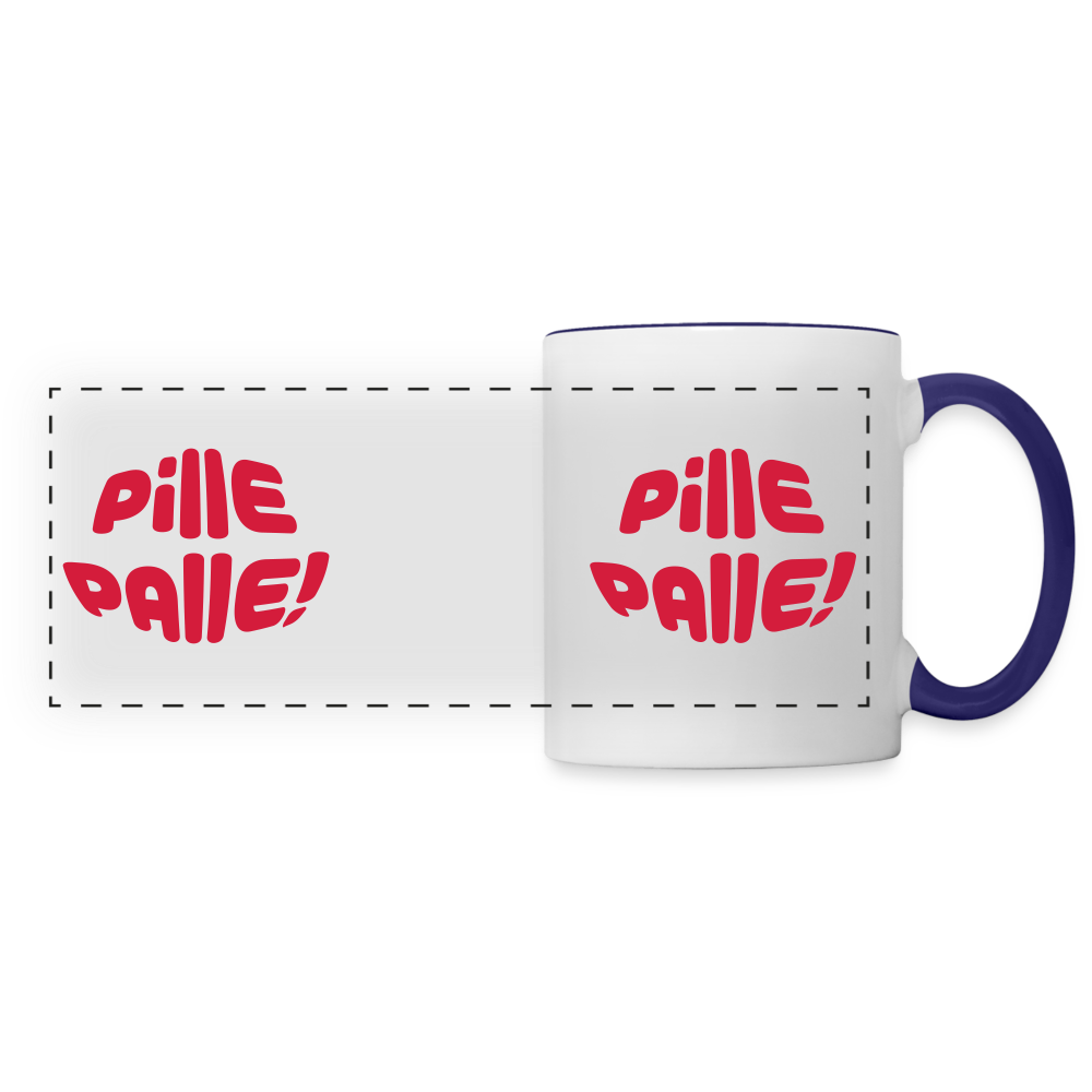 Pille Palle! - Tasse zweifarbig - white/cobalt blue