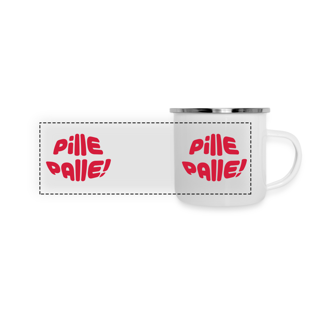 Pille Palle! - Emaille Tasse - white