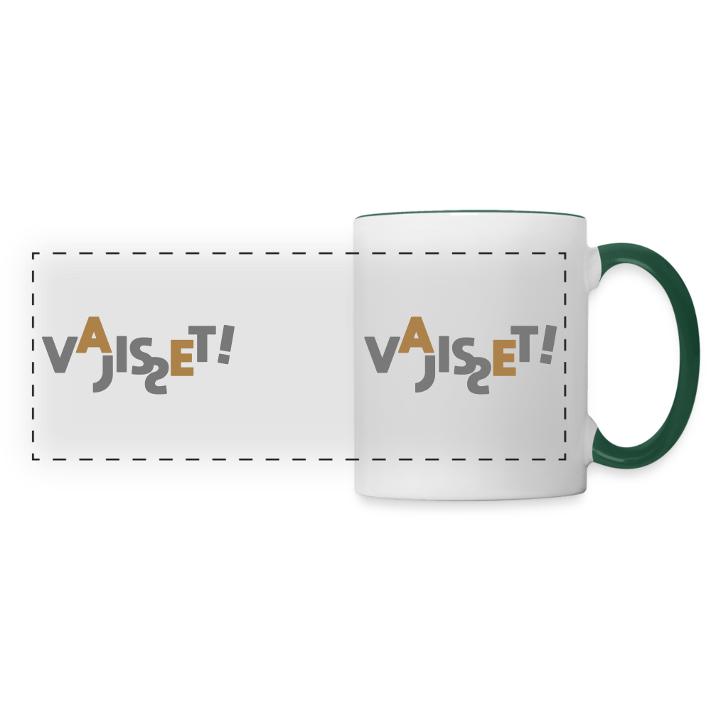 VAJISSET - Tasse zweifarbig - white/dark green