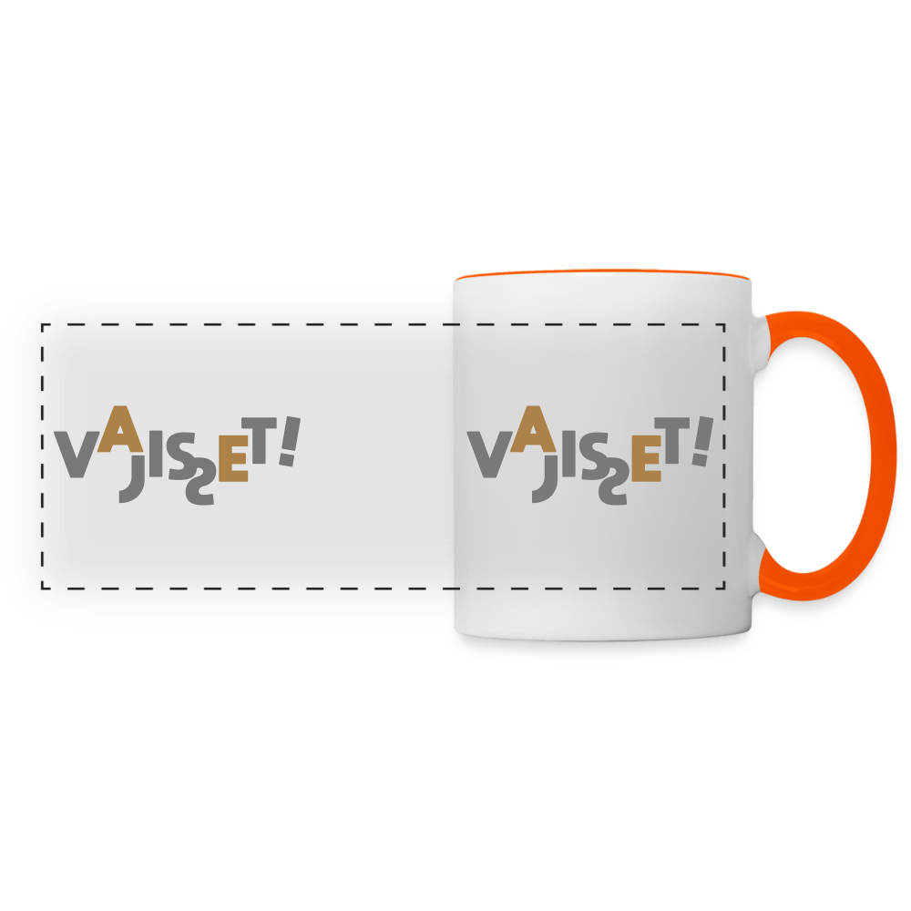 VAJISSET - Tasse zweifarbig - white/orange