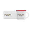 VAJISSET - Emaille Tasse - white/red