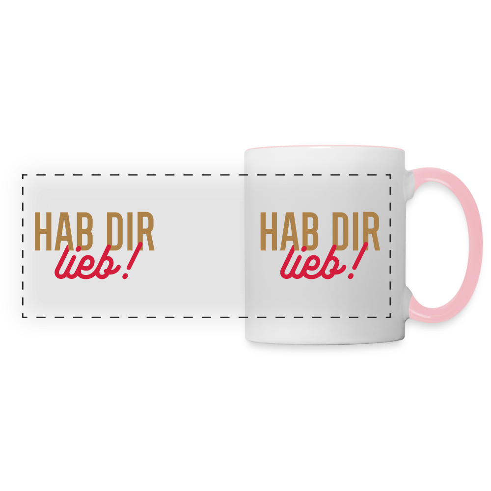 Hab Dir Lieb! - Tasse zweifarbig - white/pink
