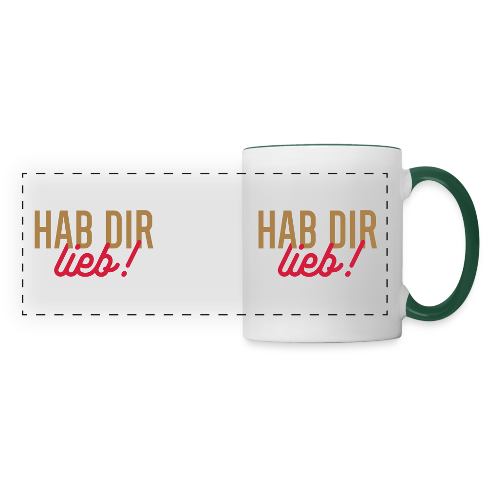 Hab Dir Lieb! - Tasse zweifarbig - white/dark green
