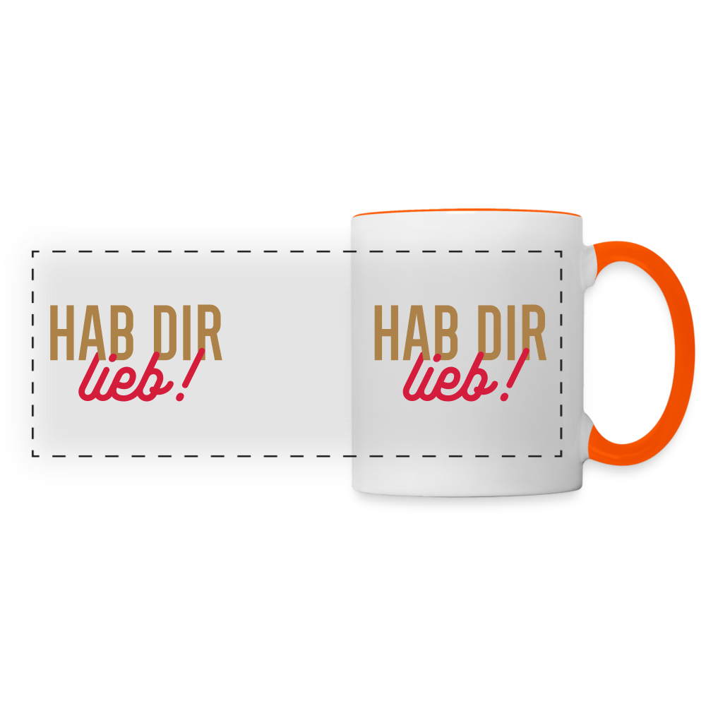 Hab Dir Lieb! - Tasse zweifarbig - white/orange