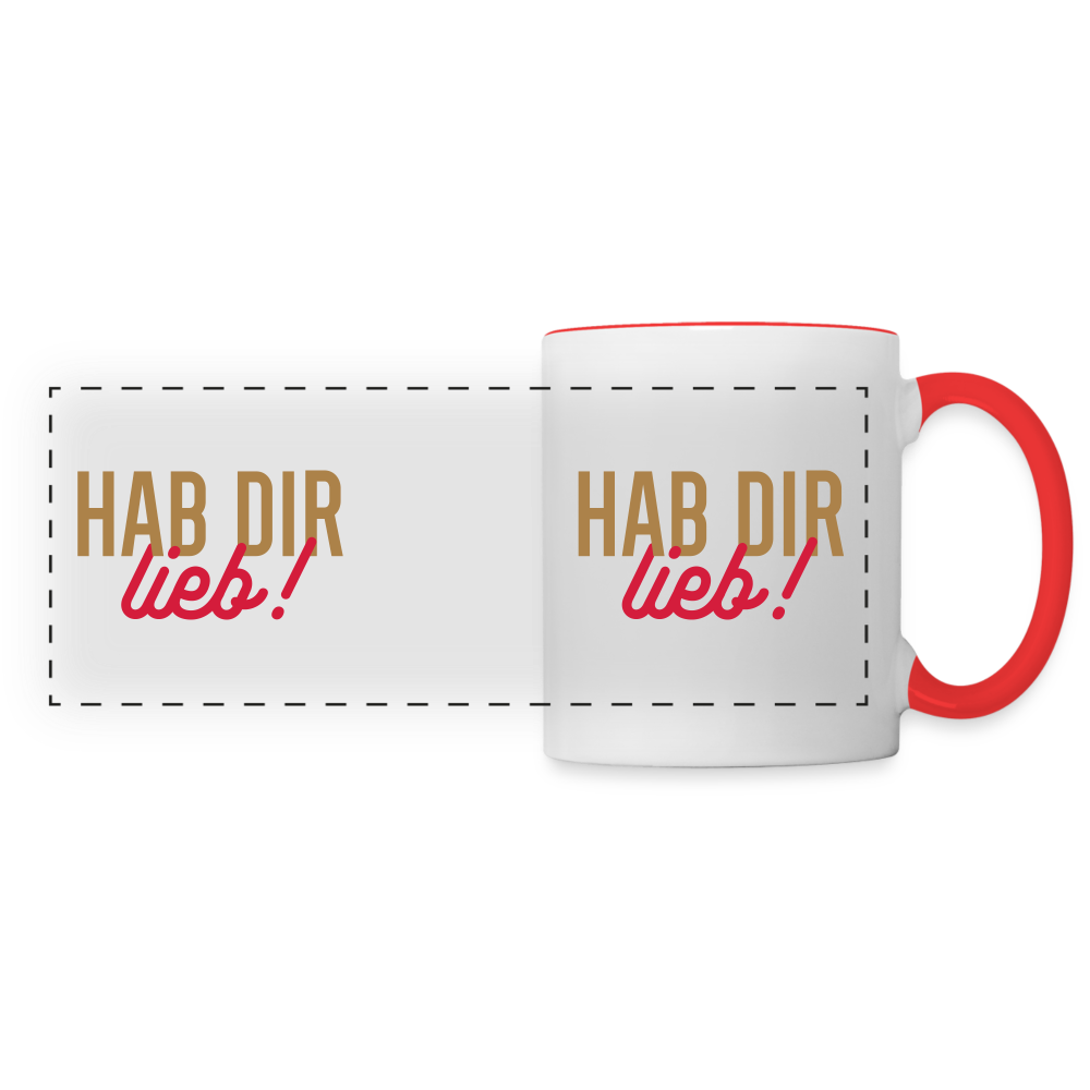 Hab Dir Lieb! - Tasse zweifarbig - white/red