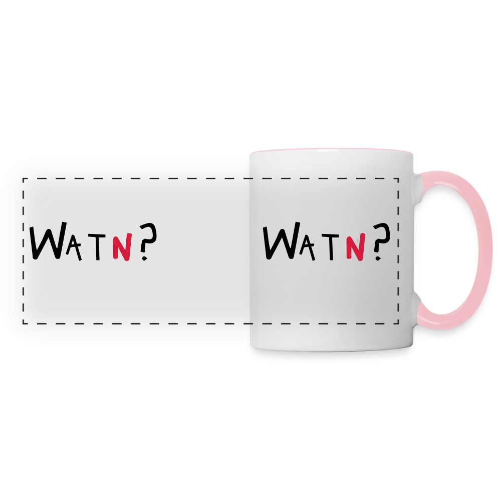 WATN? - Tasse zweifarbig - white/pink