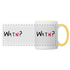 WATN? - Tasse zweifarbig - white/yellow