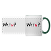 WATN? - Tasse zweifarbig - white/dark green