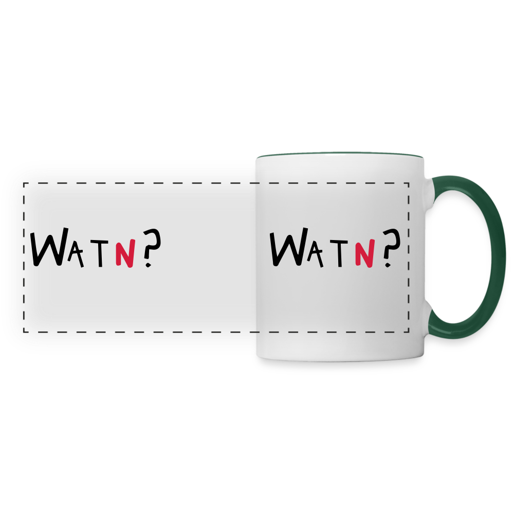 WATN? - Tasse zweifarbig - white/dark green