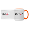 WATN? - Tasse zweifarbig - white/orange
