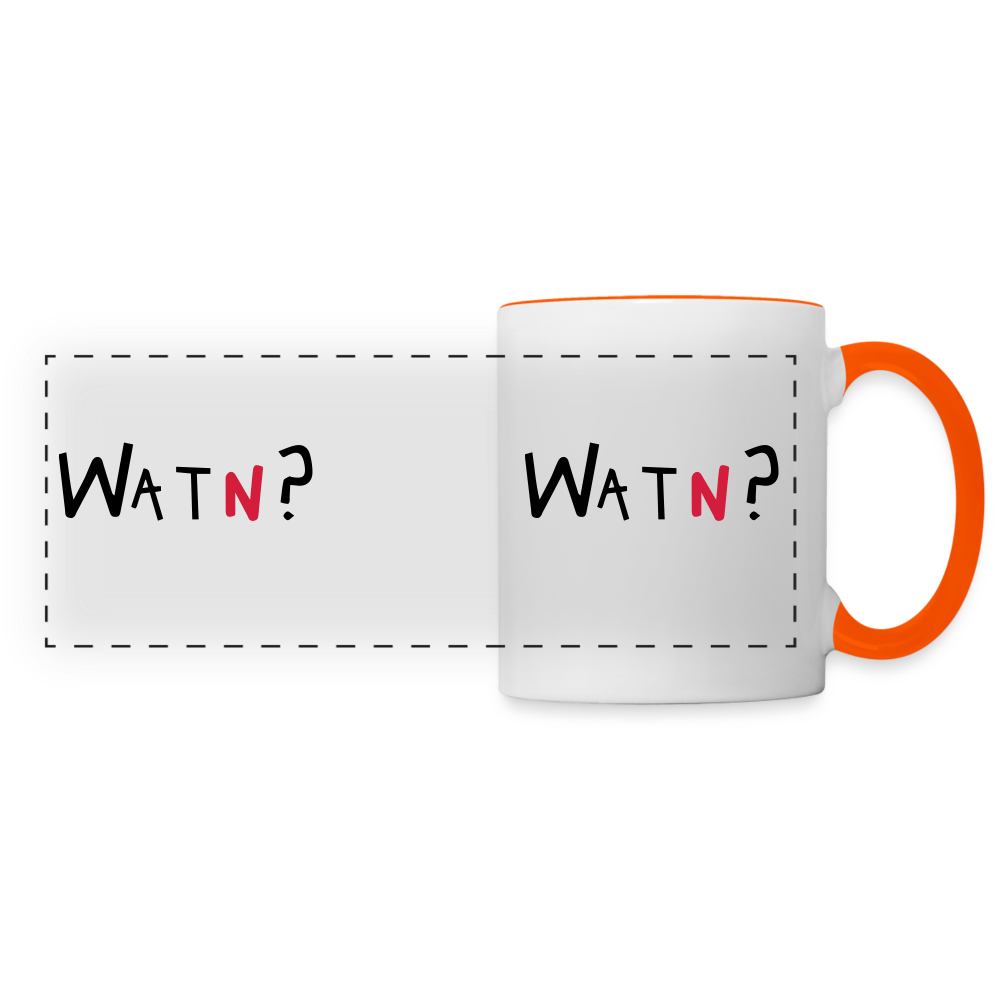 WATN? - Tasse zweifarbig - white/orange