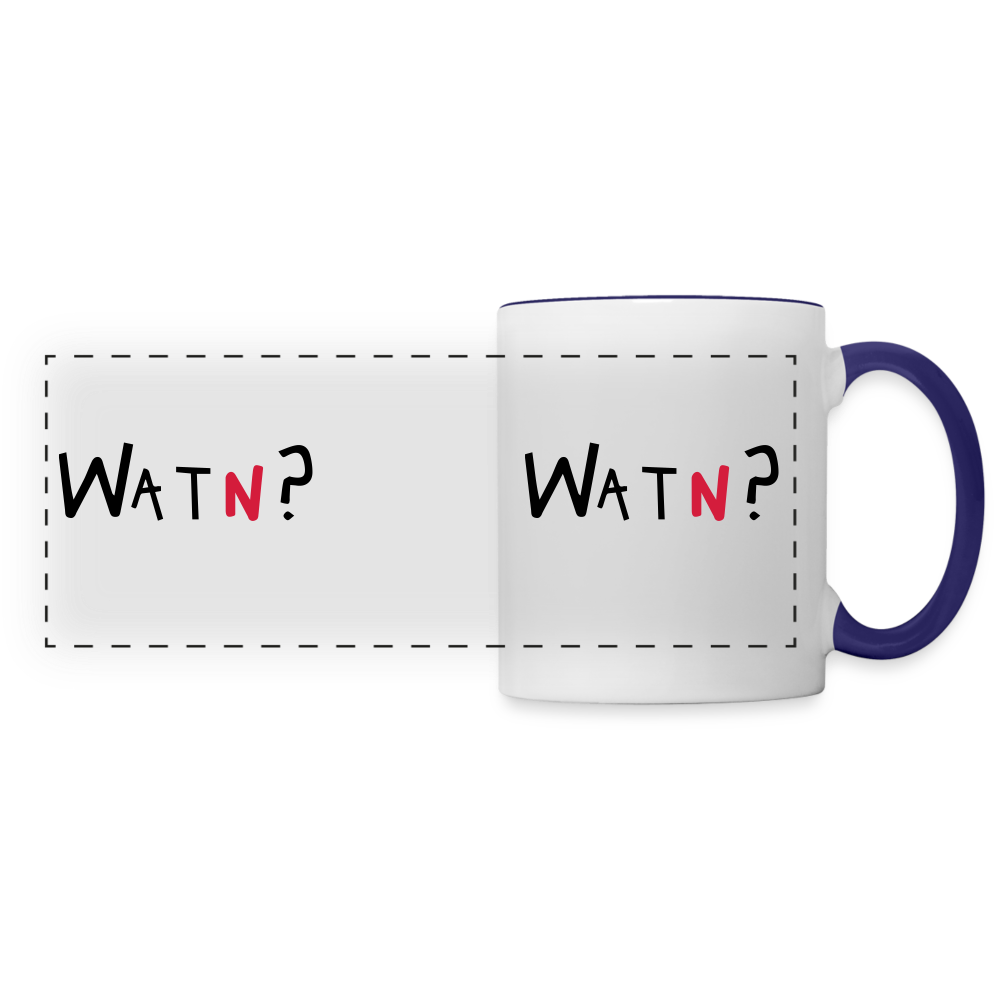 WATN? - Tasse zweifarbig - white/cobalt blue