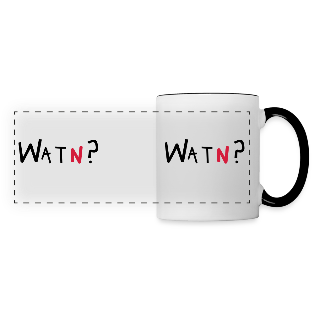 WATN? - Tasse zweifarbig - white/black