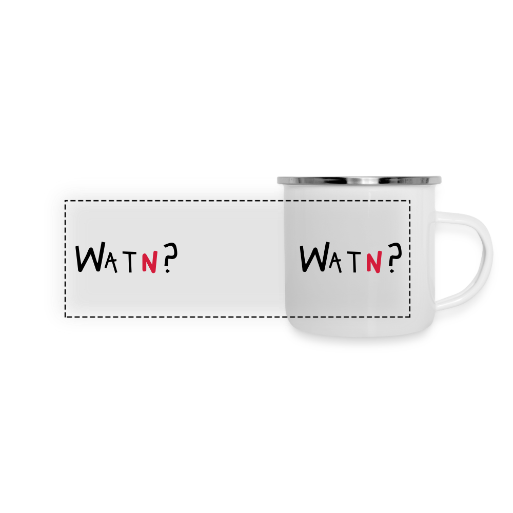 WATN? - Emaille Tasse - white