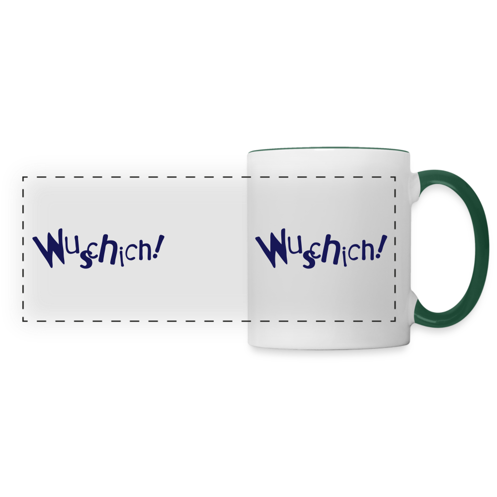 Wuschich! - Tasse zweifarbig - white/dark green